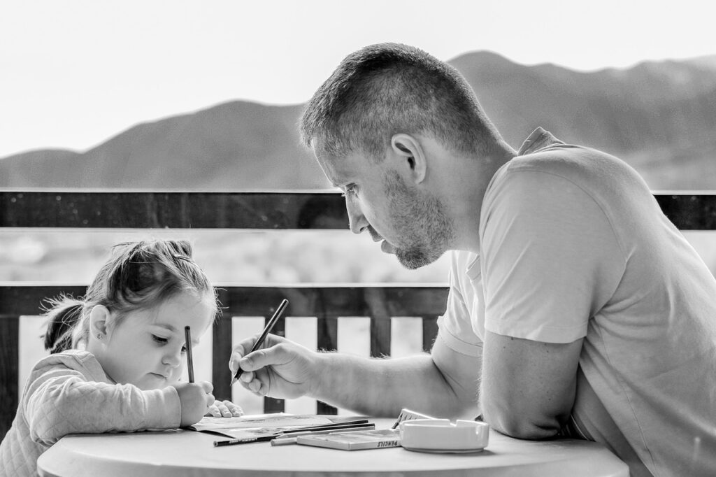 child with father